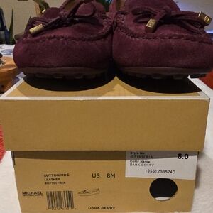 Michael Kors Kids Moccasins - Dark Berry Suede
